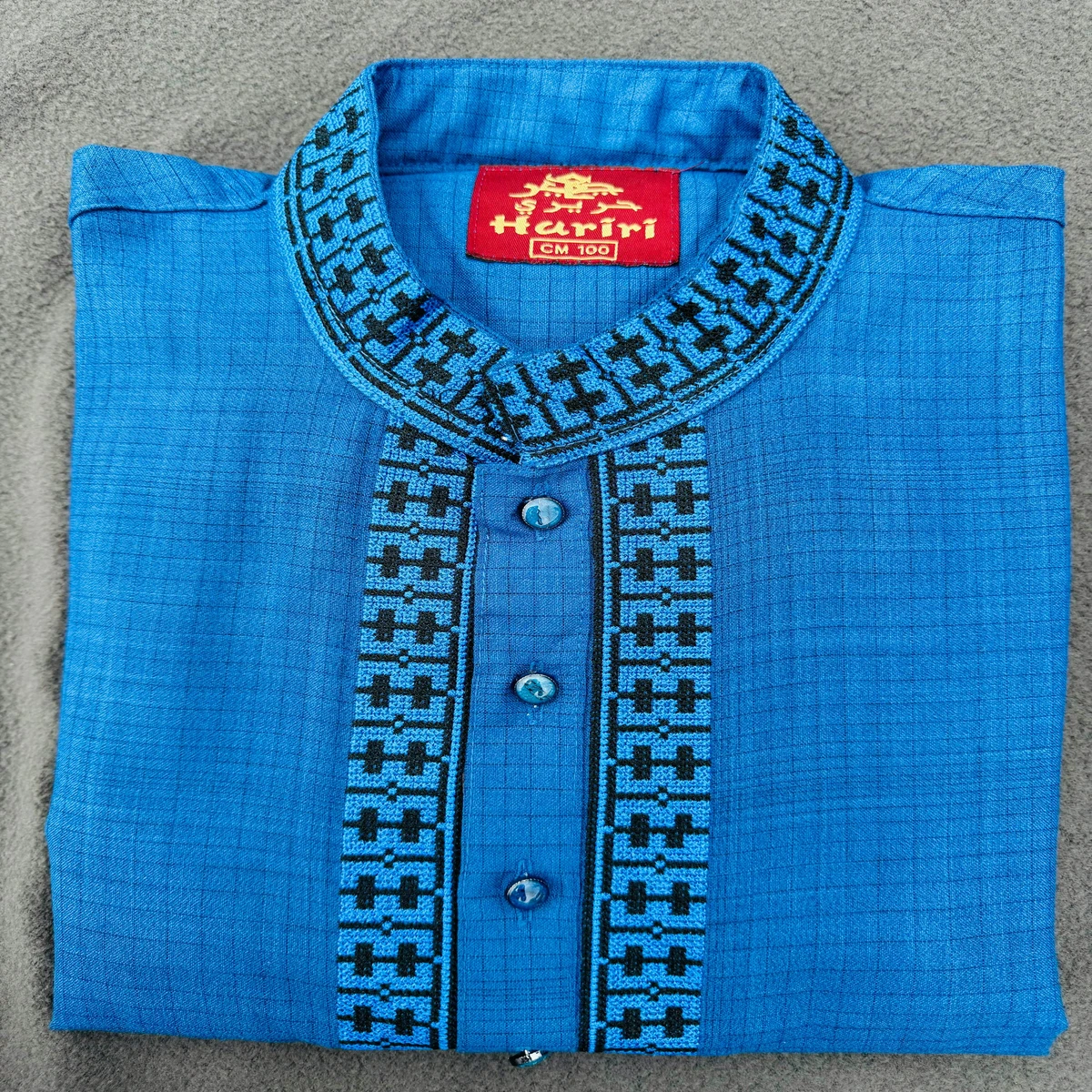 Cotton Indian Fabrics Panjabi (Blue)